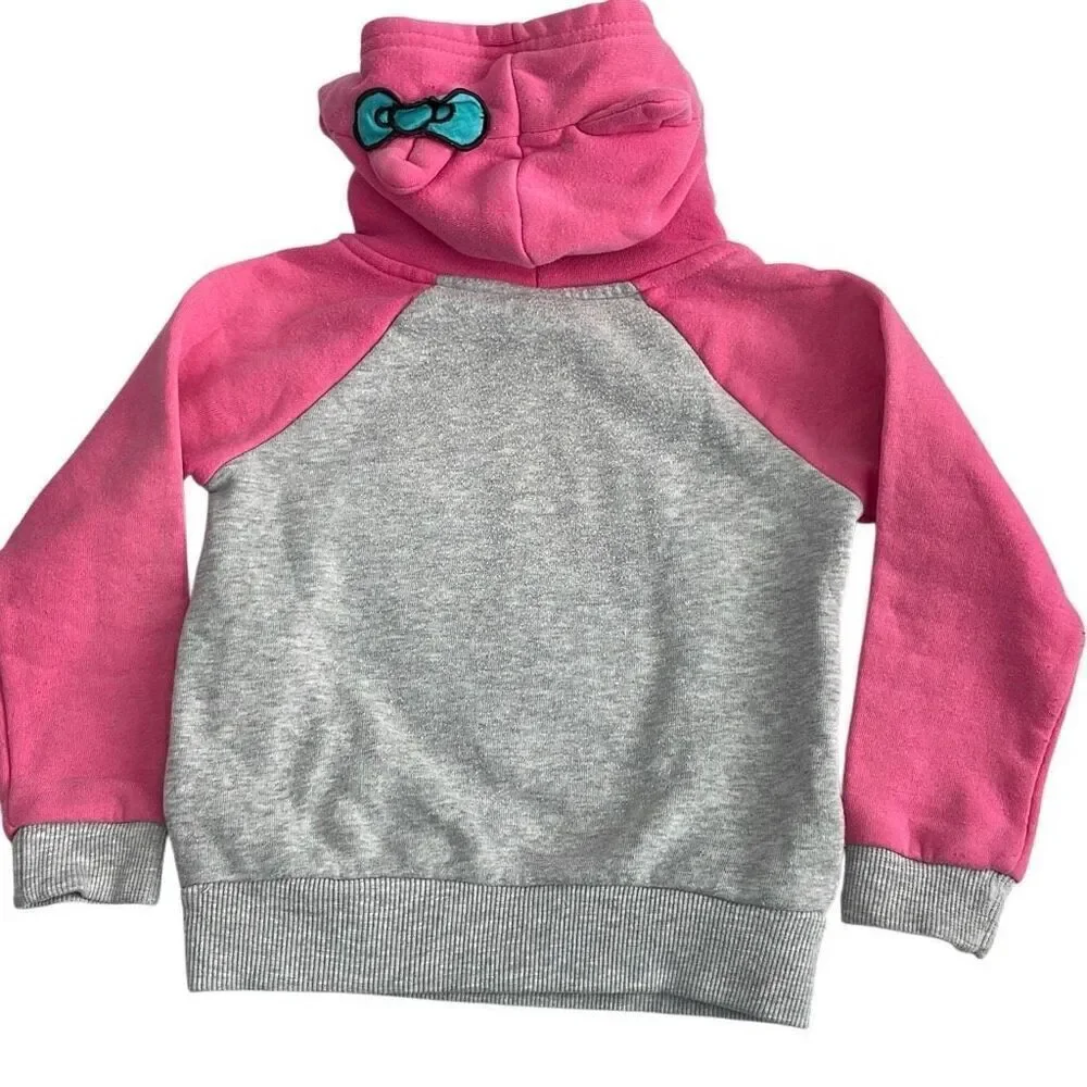 Hello Kitty Hooded Sweatshirt w/Ears and Pockets - 3T